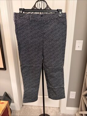 Rafaella Navy Speckled Cropped Ponte Pants